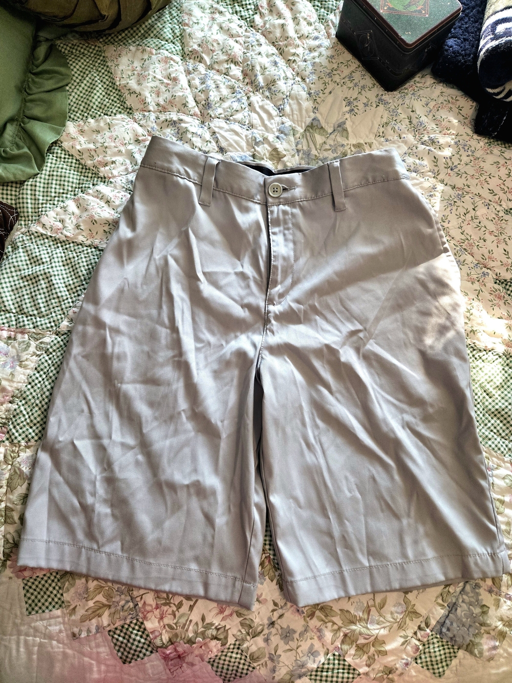 bcg Men's Light Blue Flat-Front Shorts